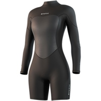 Dame Brand 3/2mm Langærmet Back Zip Shorty Våddragt